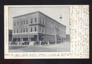 CEDAR RAPIDS IOWA BUSINESS COLLEGE DOWNTOWN CLASS ANTIQUE VINTAGE POSTCARD