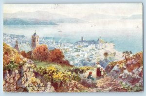 Argyll and Bute Scotland Postcard The Clyde Dunoon Pier c1910 Oilette Tuck Art