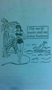 Dip me in water Pin-Up Secret Message Novelty Comic '40s Vintage Postcard