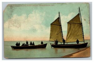 Vintage 1910 Private Mailing Card Boats Point Pelee Leamington Ontario Canada