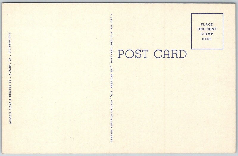 Americus Georgia 1940s Postcard Windsor Hotel