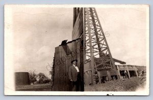 J90/ Mason City Iowa RPPC Postcard c10 Oil Well Drilling Derrick Oklahoma 157