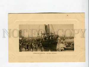 3173577 TURKEY Constantinople Galata quay Vintage embossed PC