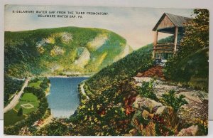 Delaware Water Gap from the Third Promontory Stroudsburg Glass Co PA Postcard A6