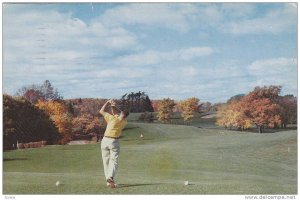 Man Playing Golf, Down The Fairway, PU-1962