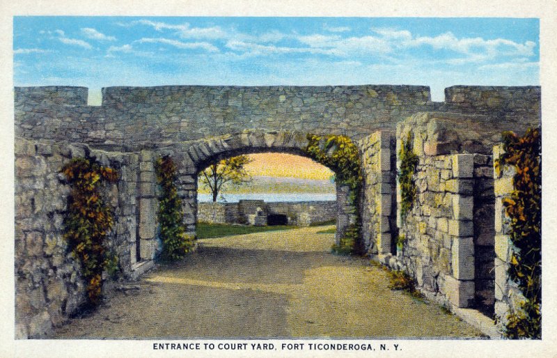 [ American Art ] US NY Fort Ticonderoga - Entrance To Courtyard (Gate)