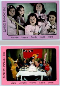 2 Postcards NORTH BAY, Ontario Canada ~ DIONNE QUINTUPLETS Quints 4x6 Repros