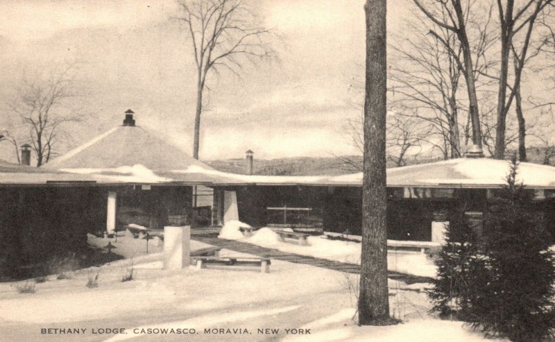 Vintage Postcard Bethany Lodge Casowasco Moravia New York NY Pub By Artvue