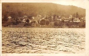 Scene of Town along River Postal used Danbury 1938, Danbury ?  Real Photo - D...