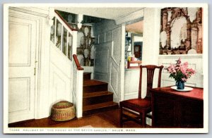 Detroit Pub Co~Salem Massachusetts~Hallway~House The Seven Gables~Vtg Postcard