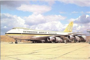 Seaboard World Boeing 747 245F Aircraft Continental Postcard