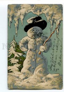 3037659 Funny SNOWMAN in Hat. Vintage X-mas russian