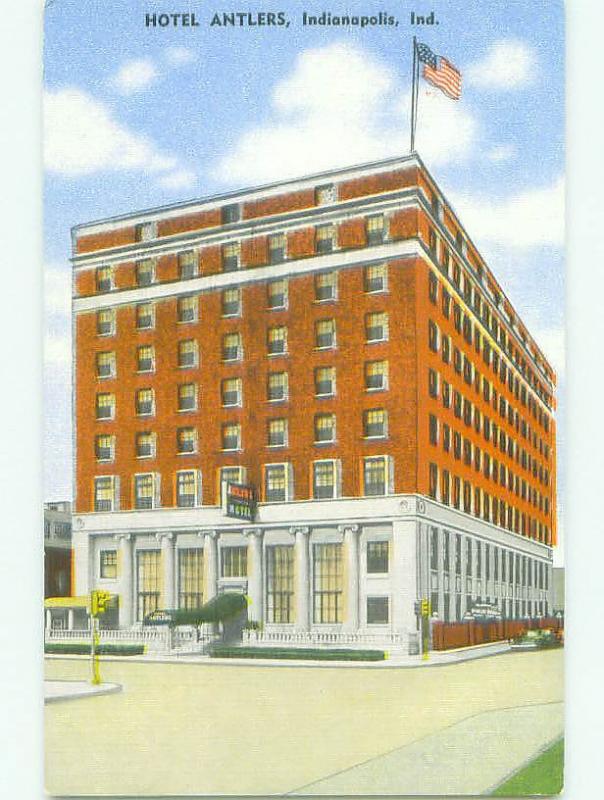 Unused Linen ANTLERS HOTEL Indianapolis Indiana IN hr8366