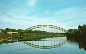 Postcard Tyngsboro Bridge Over Merrimack River Tyngsboro Massachusetts MA