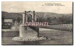 Old Postcard Suspension Bridge St Vallier