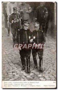 Old Postcard Militaria Two friends Highlords Joffre and Foch
