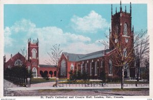 LONDON, Ontario, Canada, 1900-1910s; St. Paul's Cathedral And Cronyn Hall