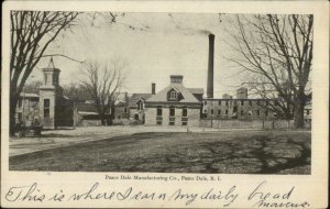 Peace Dale RI MFG Co Factory c1905 Postcard