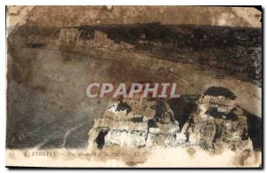 Postcard Old Etretat general view of the Beach