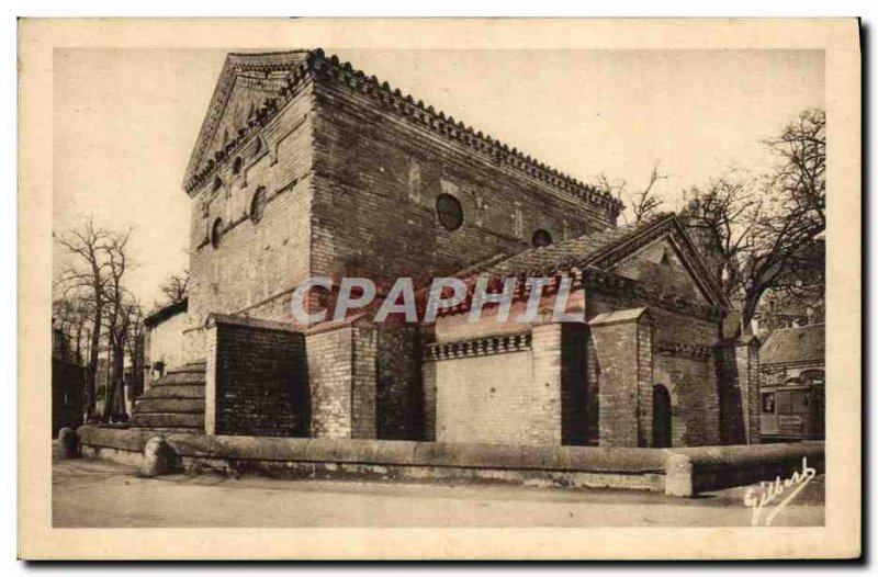 Old Postcard Poitiers baptistery Temple Saint John