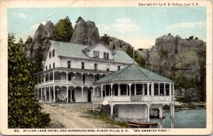 Postcard SD Black Hills - Sylvan Lake Hotel (damaged)