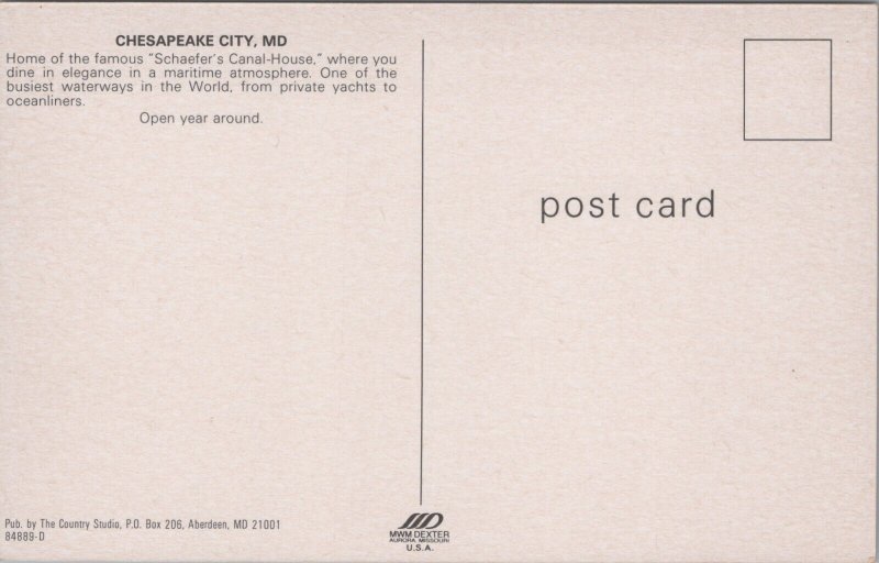 Chesapeake City Maryland Chrome Postcard C108