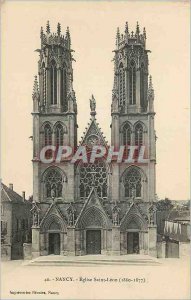 Old Postcard Nancy Eglise Saint Leon