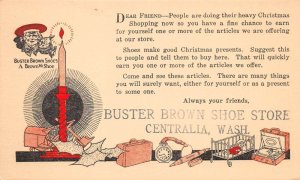Centralia Washington Buster Brown Shoe Store Adv Vintage Postcard AA59002