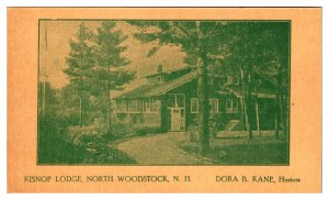 Vintage Kisnop Lodge, North Woodstock, NH Postcard