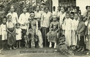 indonesia, SUMATRA, Gedong Djohore, Pengantan, Wedding (1910s) RPPC Postcard