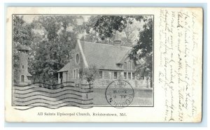 All Saints Episcopal Church Reisterstown Maryland 1907 RPPC Vintage Postcard