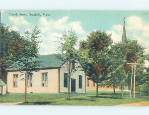 Unused Divided-Back STREET SCENE Readfield - Near Augusta Maine ME W1670