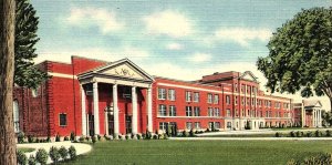 1940s NASHUA NEW HAMPSHIRE NASHUA SENIOR HIGH SCHOOL LINEN POSTCARD P663