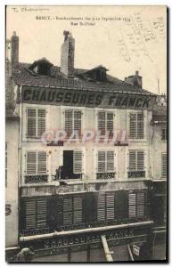 Postcard Old Bombing Nancy Rue St Dizier Franck Army Shoes