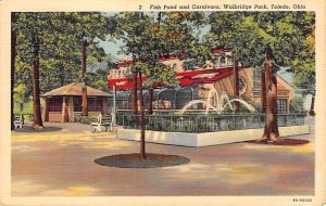 Fish Pond and Carnivora Walbridge Park - Toledo, Ohio OH Postcard