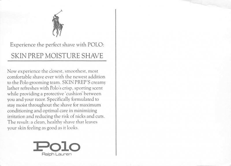 Polo Ralph Lauren, Skin Prep Moisture Shave 
