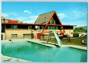 c1960 Declo Idaho ID Vintage Postcard Snake River Koa Campers View Swimming Pool