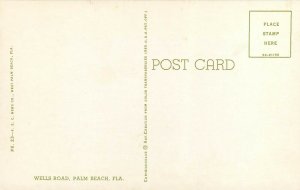 Wells Road Palm Beach Florida Fl Postcard