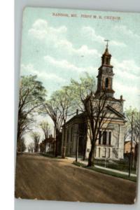 Bangor ME Church c1910 Postcard