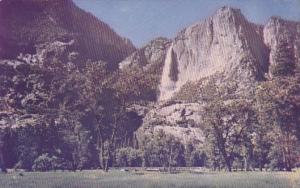 California Yosemite Meadow Showing Yosemite Falls and Yosemite Point