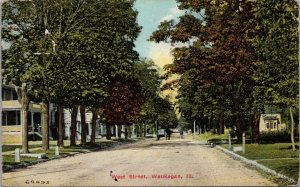 West Street Waukegan IL Postcard PC250