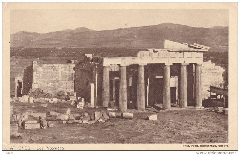 ATHENES, Greece, 1900-1910's; Les Propylees