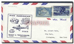 United States Letter 1st flight to Miami Tegucigalpa Honduras 27 April 1959 B...