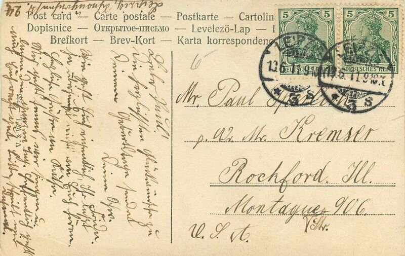 Germany Child mailing letter herzlichen Gluckwunsch Postcard 21-13622