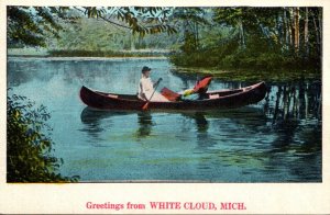 Greetings From White Cloud Michigan Canoeing Scene