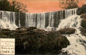 Plainfield New Jersey Wetumpka Falls c1900-20s Vintage Postcard