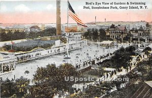 Gardens & Swimming Pool, Steeplechase Park - Coney Island, New York NY  