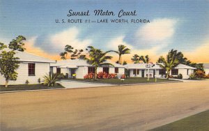 Sunset Motor Court US Route Number 1 - Lake Worth, Florida FL  