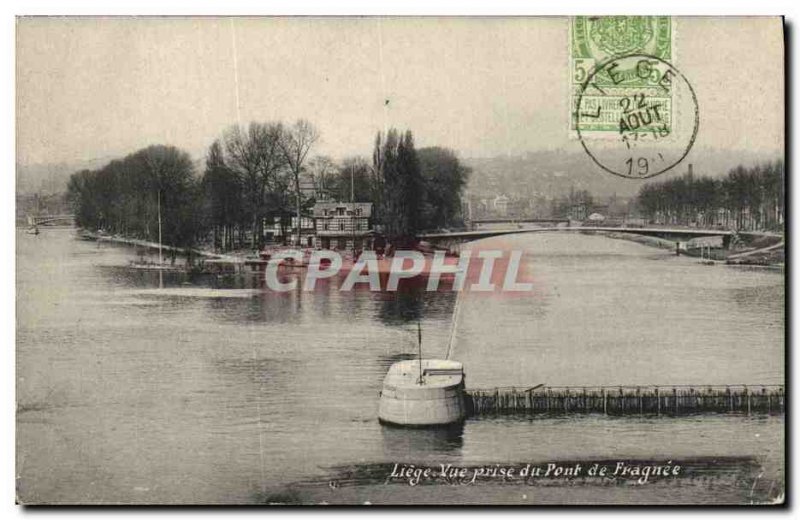 Postcard Liege Old Bridge View Fragnee Socket