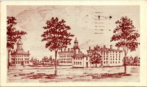 Postcard Maine Brunswick Bowdoin College Alumni Fund Contributions 1950 V181